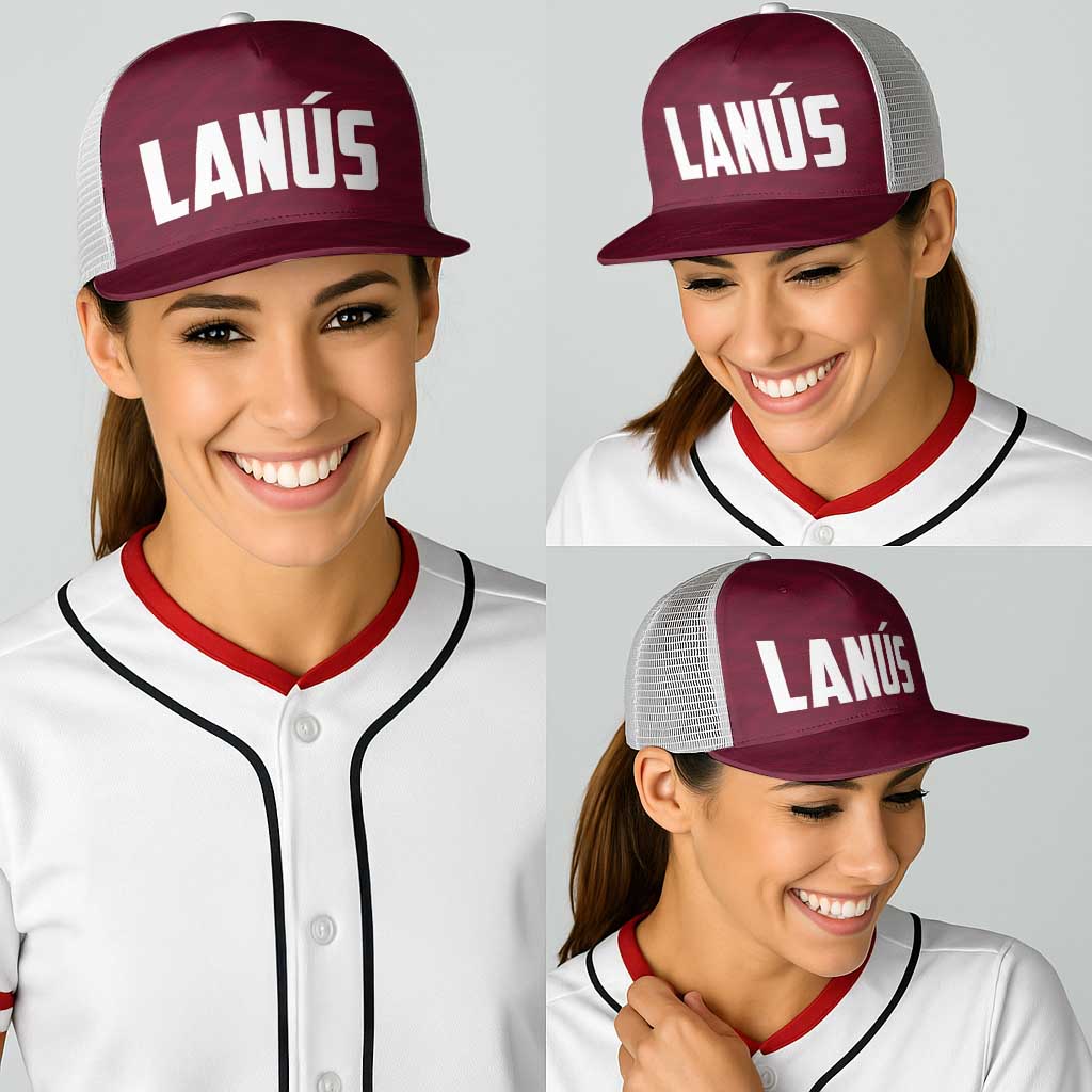 Argentine Football Lanus Baseball Net Cap Granate Go Champions