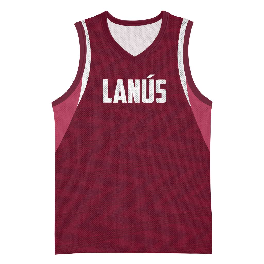Custom Argentine Football Lanus Basketball Jersey Granate Go Champions
