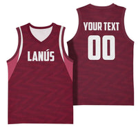 Custom Argentine Football Lanus Basketball Jersey Granate Go Champions