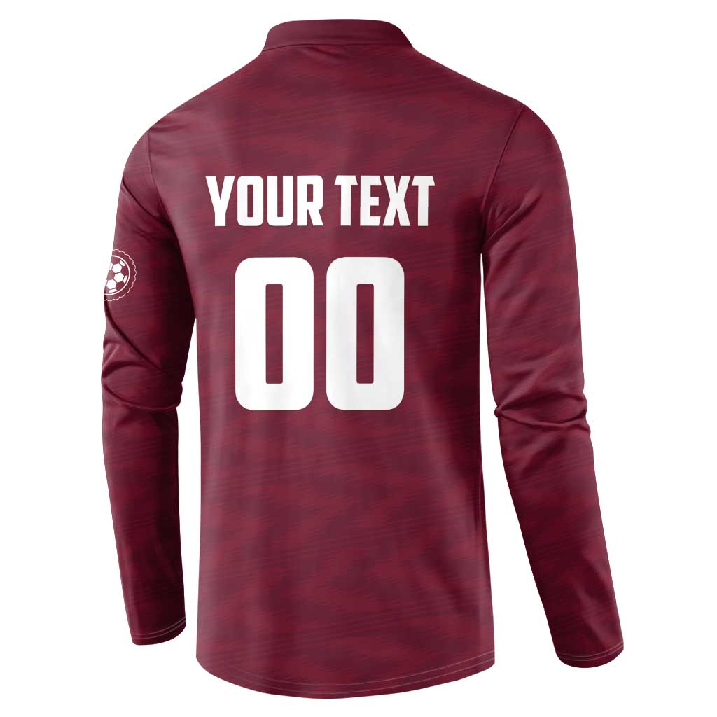 Custom Argentine Football Lanus Button Sweatshirt Granate Go Champions