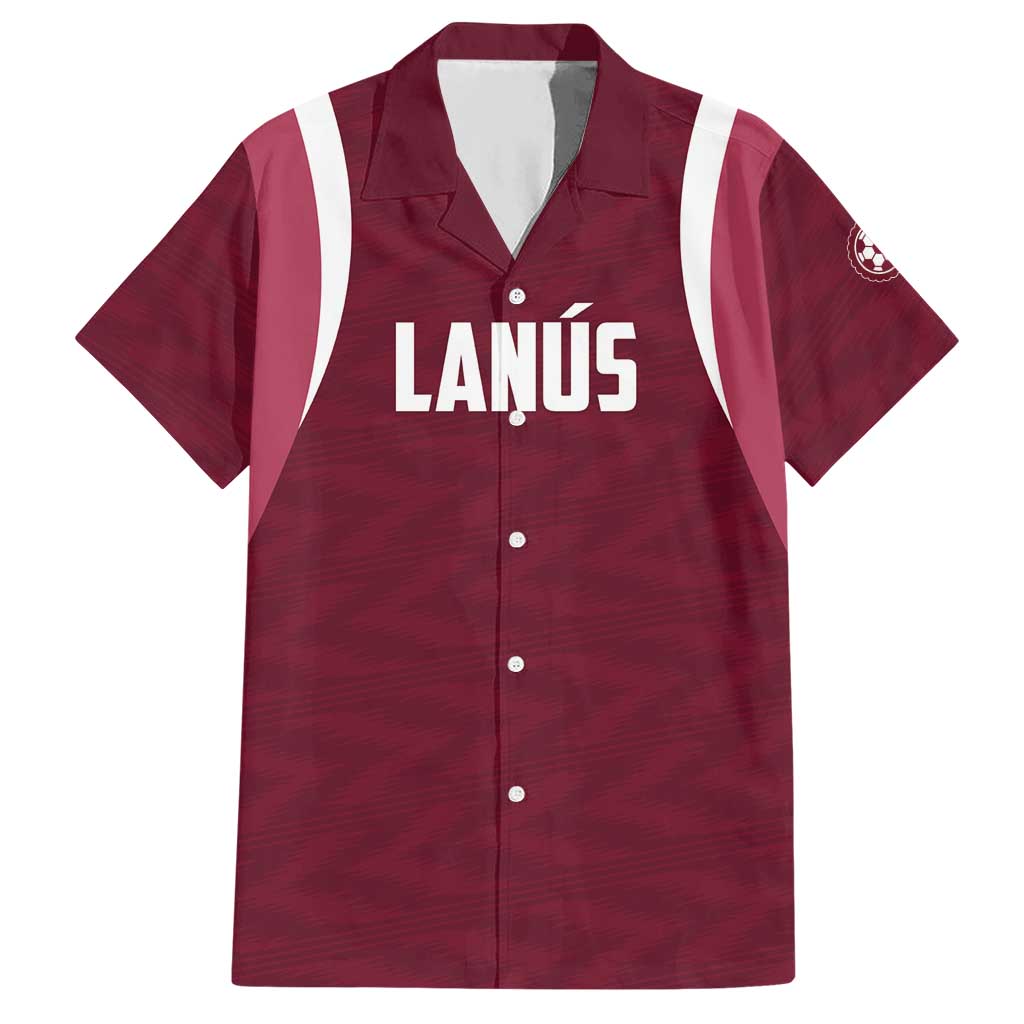 Custom Argentine Football Lanus Hawaiian Shirt Granate Go Champions
