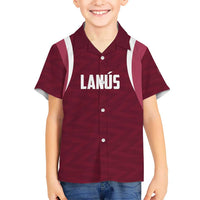 Custom Argentine Football Lanus Hawaiian Shirt Granate Go Champions