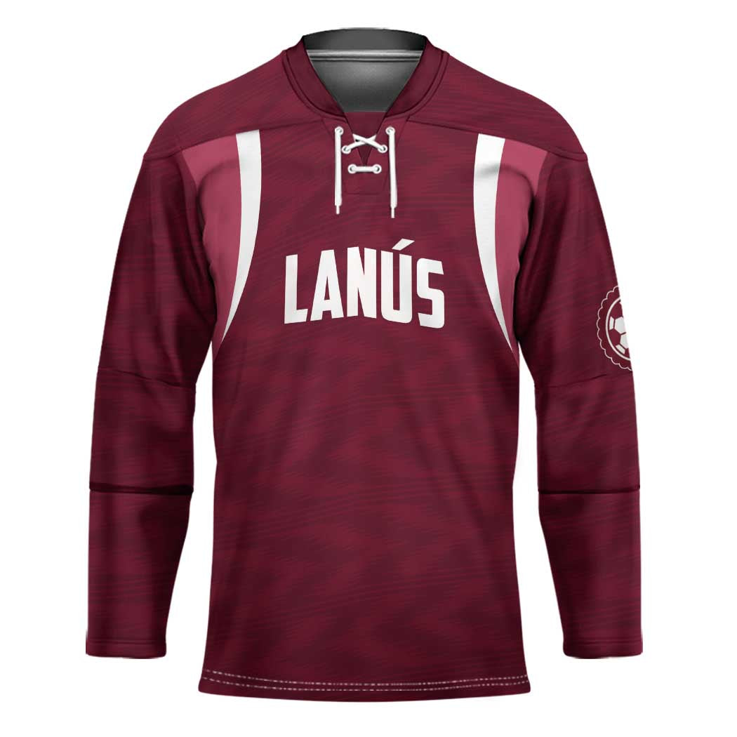 Custom Argentine Football Lanus Hockey Jersey Granate Go Champions