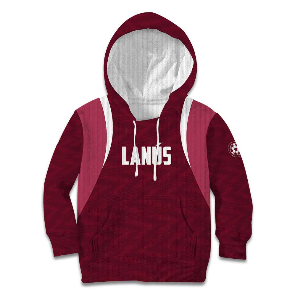 Custom Argentine Football Lanus Kid Hoodie Granate Go Champions