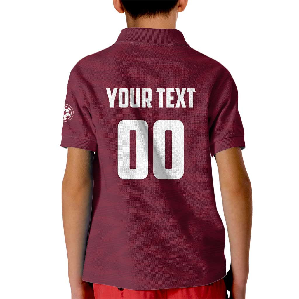 Custom Argentine Football Lanus Kid Polo Shirt Granate Go Champions