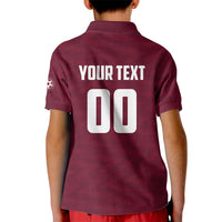 Custom Argentine Football Lanus Kid Polo Shirt Granate Go Champions