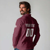 Custom Argentine Football Lanus Long Sleeve Polo Shirt Granate Go Champions