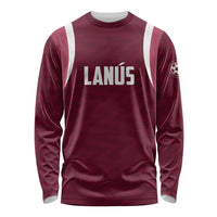 Custom Argentine Football Lanus Long Sleeve Shirt Granate Go Champions