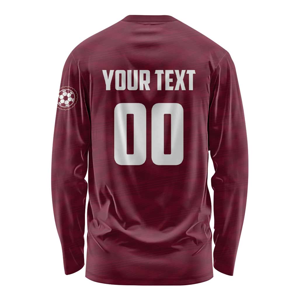 Custom Argentine Football Lanus Long Sleeve Shirt Granate Go Champions