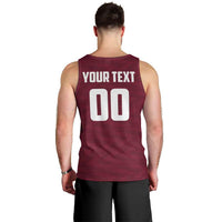 Custom Argentine Football Lanus Men Tank Top Granate Go Champions