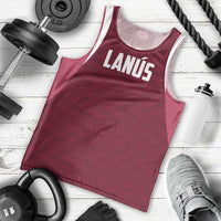 Custom Argentine Football Lanus Men Tank Top Granate Go Champions