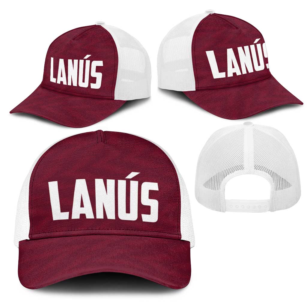 Argentine Football Lanus Mesh Trucker Cap Granate Go Champions