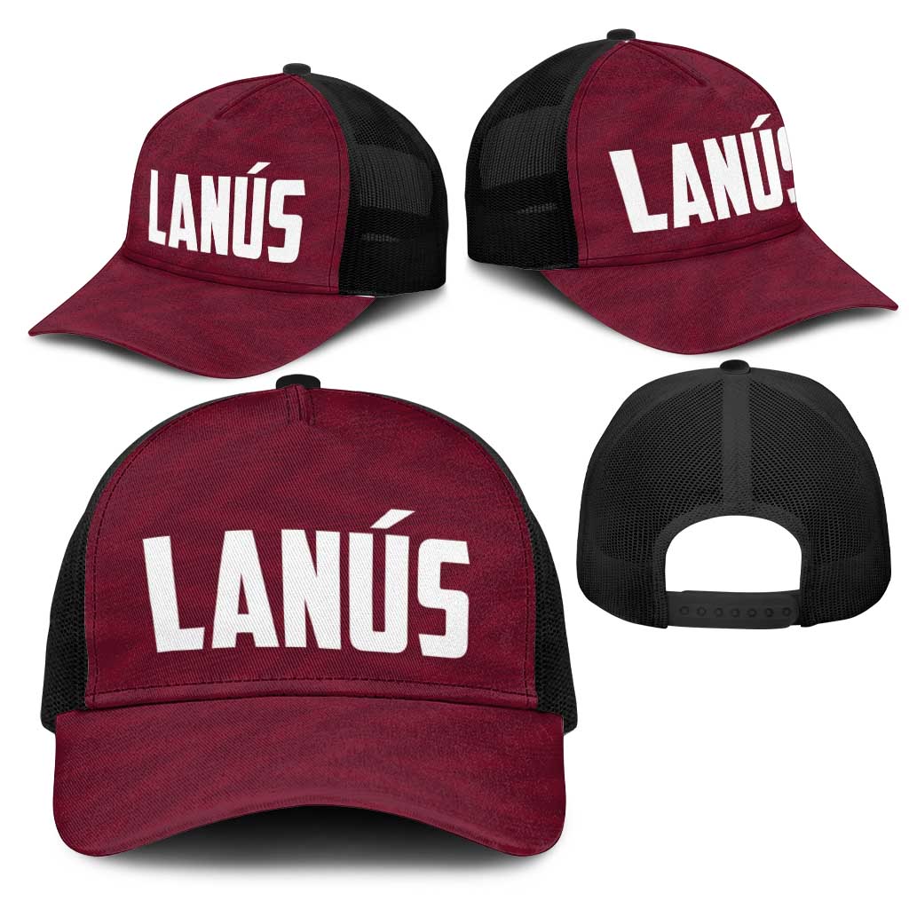 Argentine Football Lanus Mesh Trucker Cap Granate Go Champions