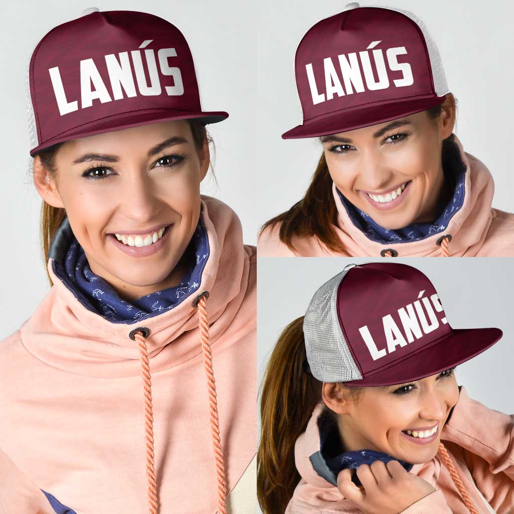Argentine Football Lanus Mesh Trucker Cap Granate Go Champions