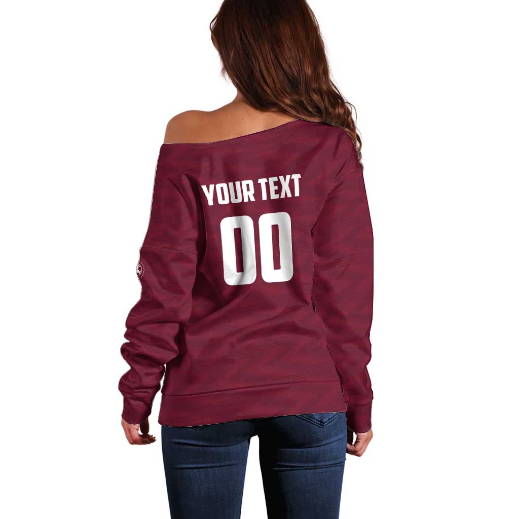 Custom Argentine Football Lanus Off Shoulder Sweater Granate Go Champions