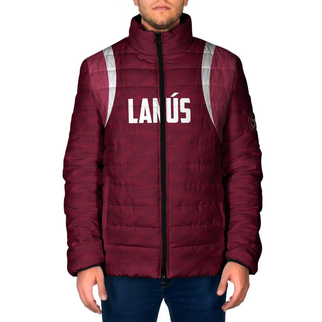 Custom Argentine Football Lanus Padded Jacket Granate Go Champions