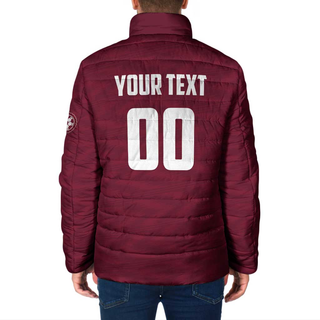 Custom Argentine Football Lanus Padded Jacket Granate Go Champions