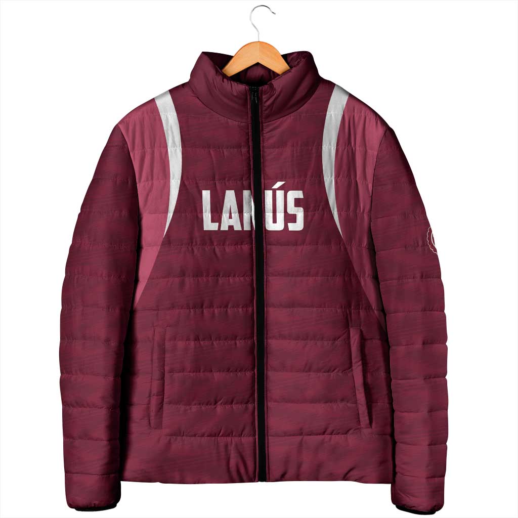 Custom Argentine Football Lanus Padded Jacket Granate Go Champions