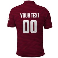 Custom Argentine Football Lanus Polo Shirt Granate Go Champions