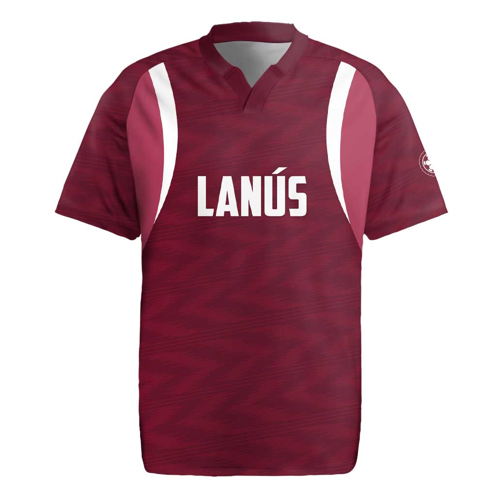 Custom Argentine Football Lanus Rugby Jersey Granate Go Champions