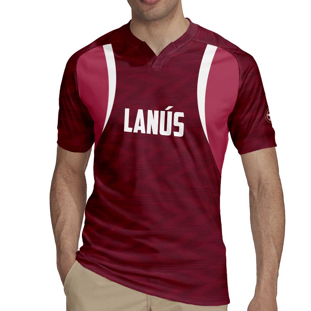 Custom Argentine Football Lanus Rugby Jersey Granate Go Champions