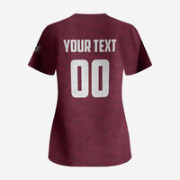 Custom Argentine Football Lanus Scrub Top Granate Go Champions