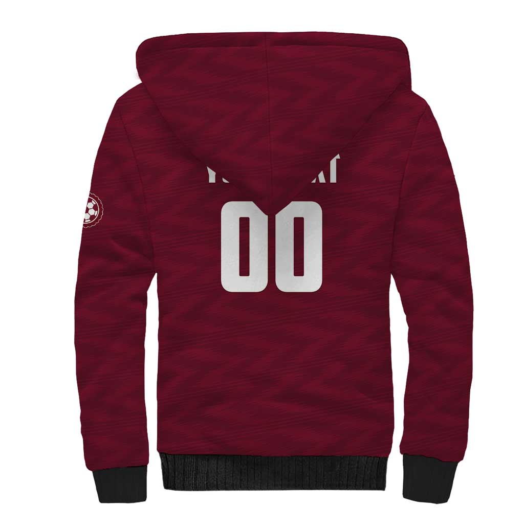 Custom Argentine Football Lanus Sherpa Hoodie Granate Go Champions