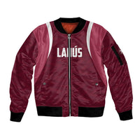Custom Argentine Football Lanus Sleeve Zip Bomber Jacket Granate Go Champions