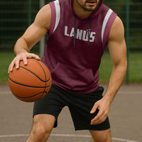 Custom Argentine Football Lanus Sleeveless Hoodie Granate Go Champions
