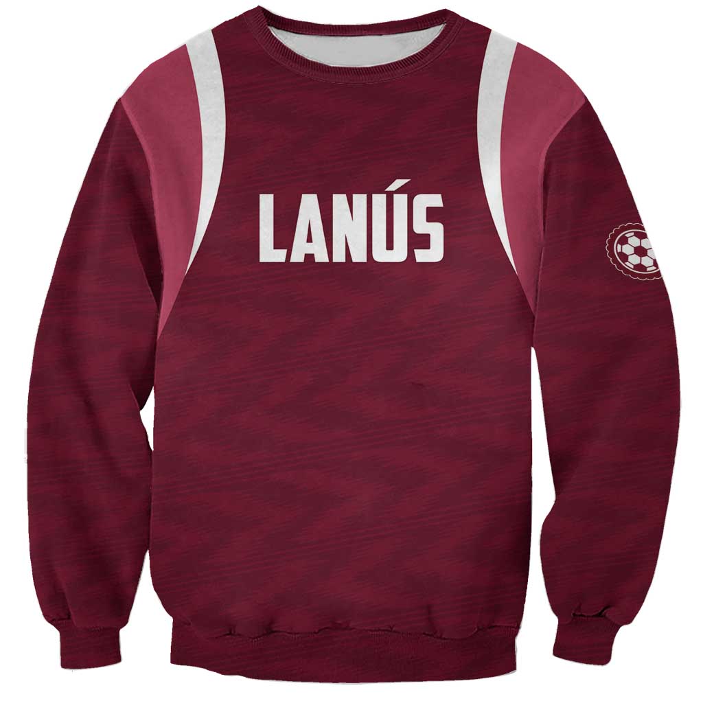 Custom Argentine Football Lanus Sweatshirt Granate Go Champions