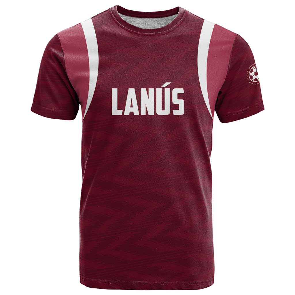 Custom Argentine Football Lanus T Shirt Granate Go Champions