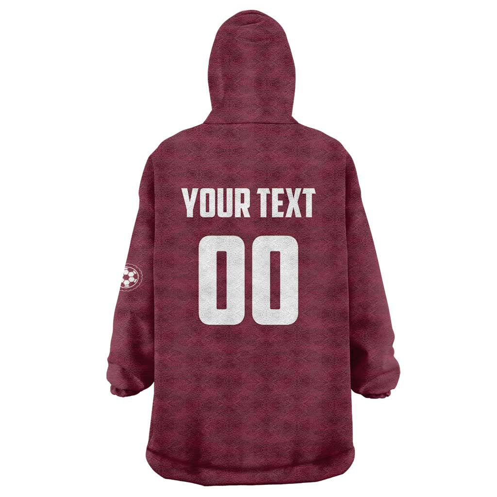 Custom Argentine Football Lanus Wearable Blanket Hoodie Granate Go Champions