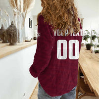 Custom Argentine Football Lanus Women Casual Shirt Granate Go Champions