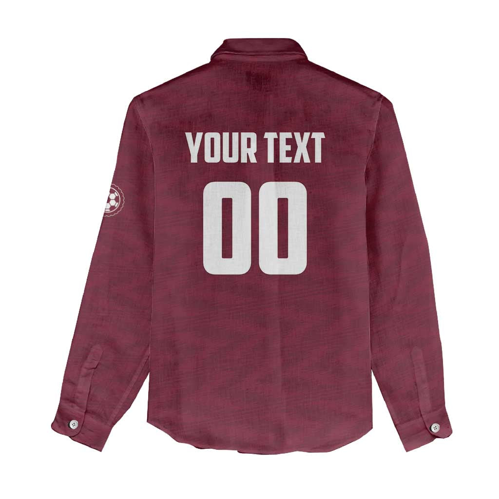 Custom Argentine Football Lanus Women Casual Shirt Granate Go Champions