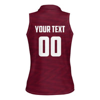 Custom Argentine Football Lanus Women Sleeveless Polo Shirt Granate Go Champions