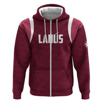 Custom Argentine Football Lanus Zip Hoodie Granate Go Champions