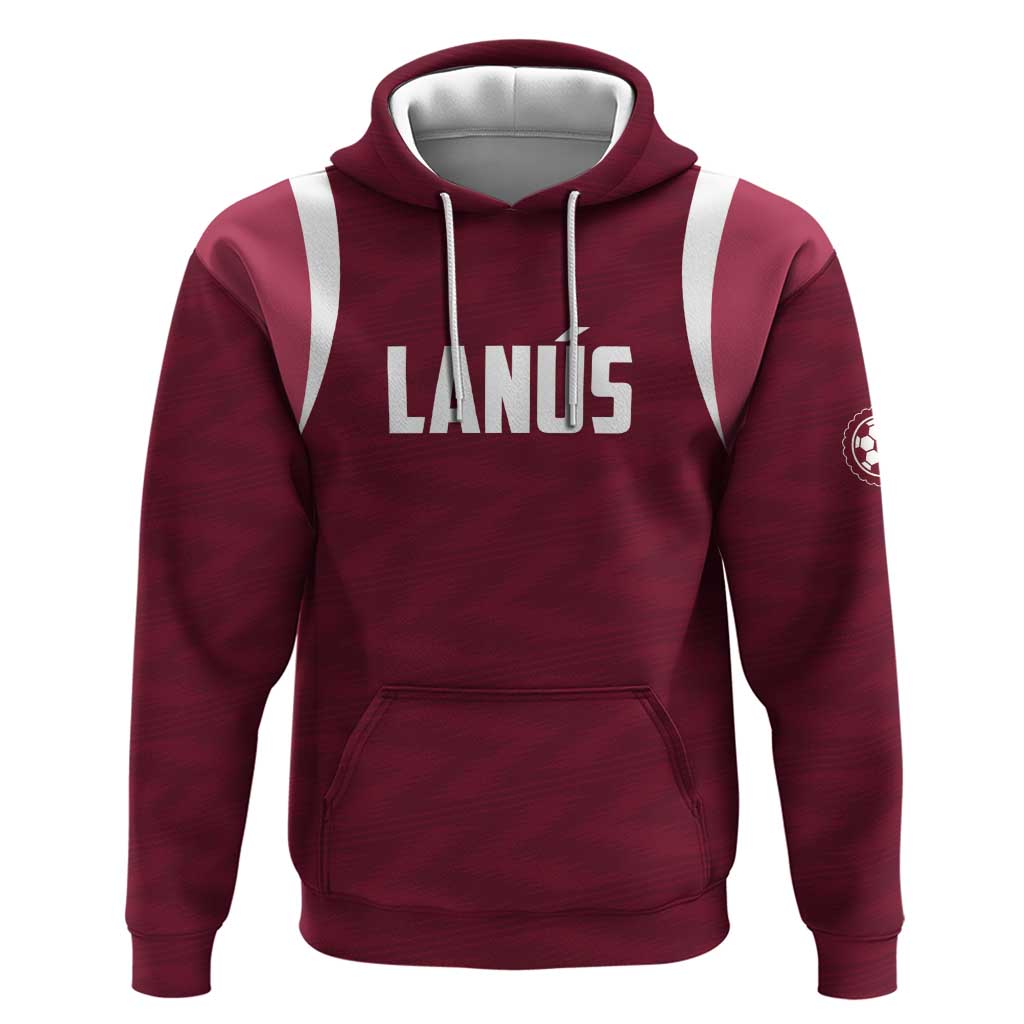 Custom Argentine Football Lanus Zip Hoodie Granate Go Champions