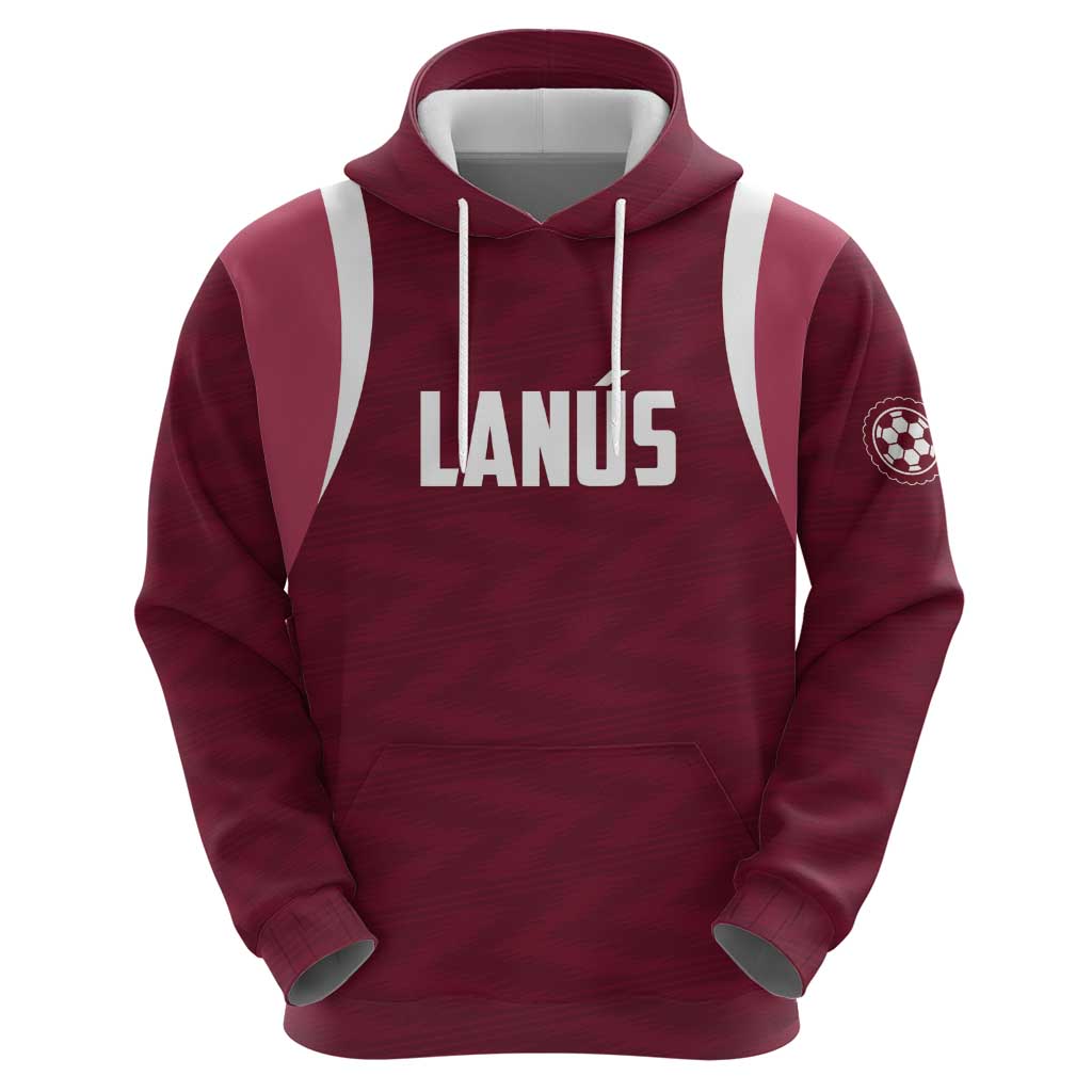 Custom Argentine Football Lanus Zip Hoodie Granate Go Champions