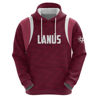 Custom Argentine Football Lanus Zip Hoodie Granate Go Champions