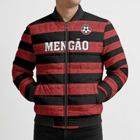 Custom Brazilian Football Big Mengo Bomber Puffer Jacket Rubro-Negro Go Glory