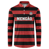 Custom Brazilian Football Big Mengo Button Sweatshirt Rubro-Negro Go Glory