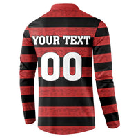 Custom Brazilian Football Big Mengo Button Sweatshirt Rubro-Negro Go Glory
