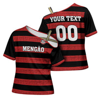 Custom Brazilian Football Big Mengo Cross Shoulder Shirt Rubro-Negro Go Glory