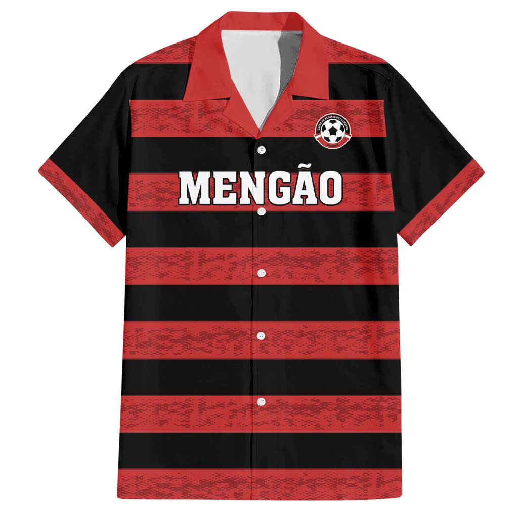 Custom Brazilian Football Big Mengo Hawaiian Shirt Rubro-Negro Go Glory