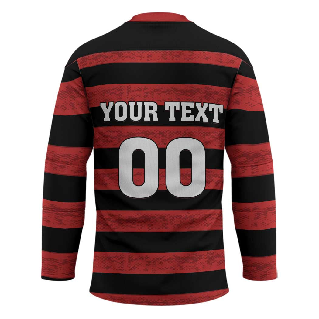 Custom Brazilian Football Big Mengo Hockey Jersey Rubro-Negro Go Glory