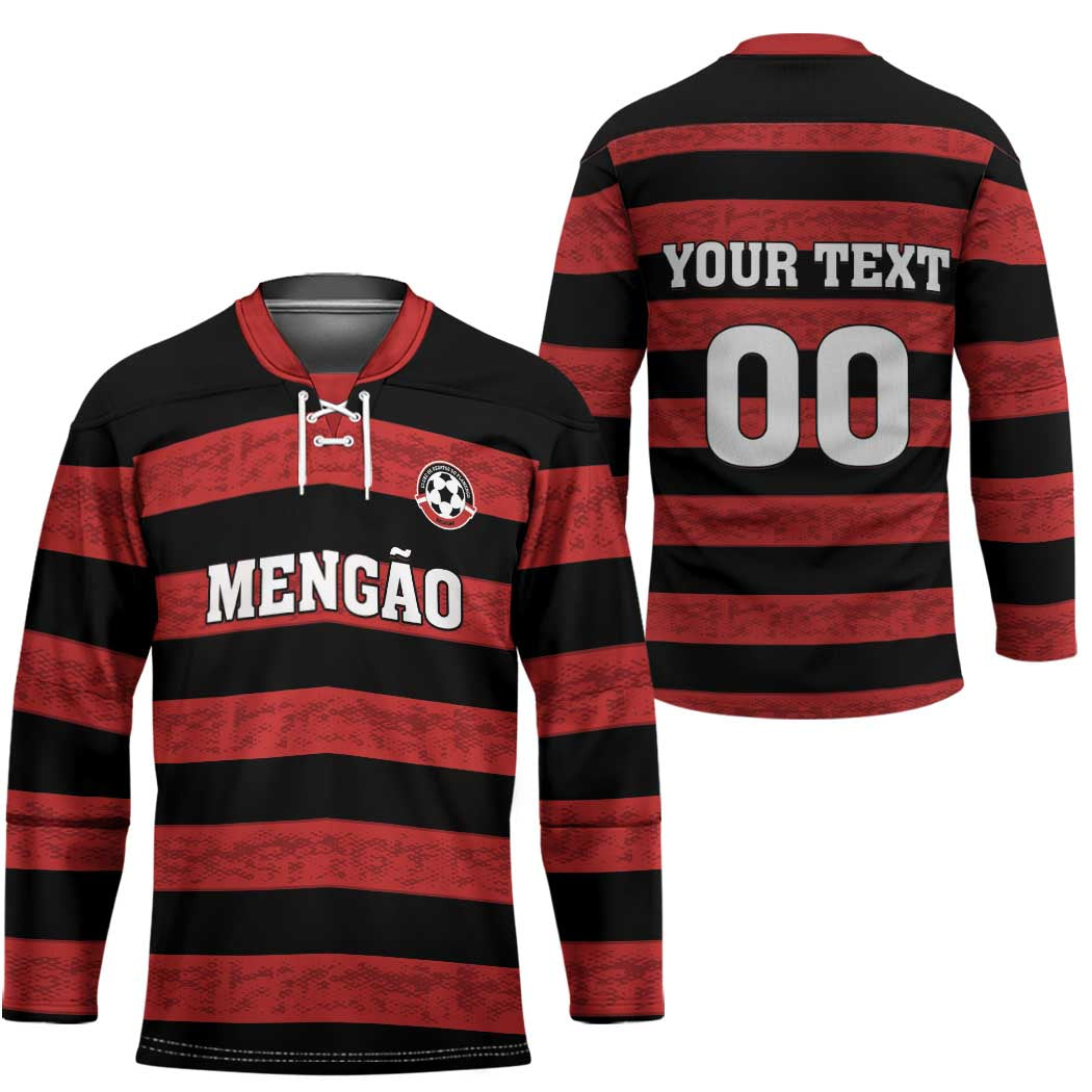 Custom Brazilian Football Big Mengo Hockey Jersey Rubro-Negro Go Glory