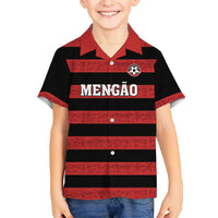 Custom Brazilian Football Big Mengo Kid Hawaiian Shirt Rubro-Negro Go Glory