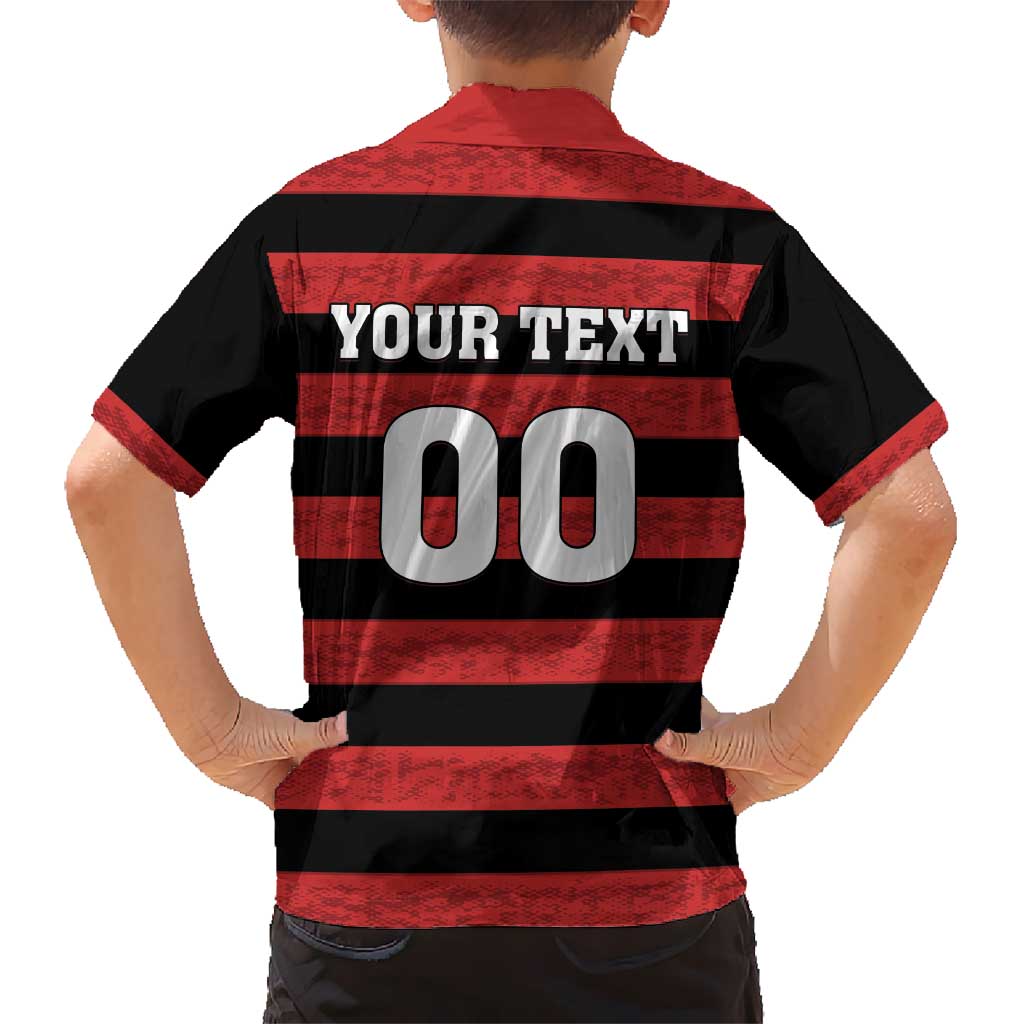 Custom Brazilian Football Big Mengo Kid Hawaiian Shirt Rubro-Negro Go Glory