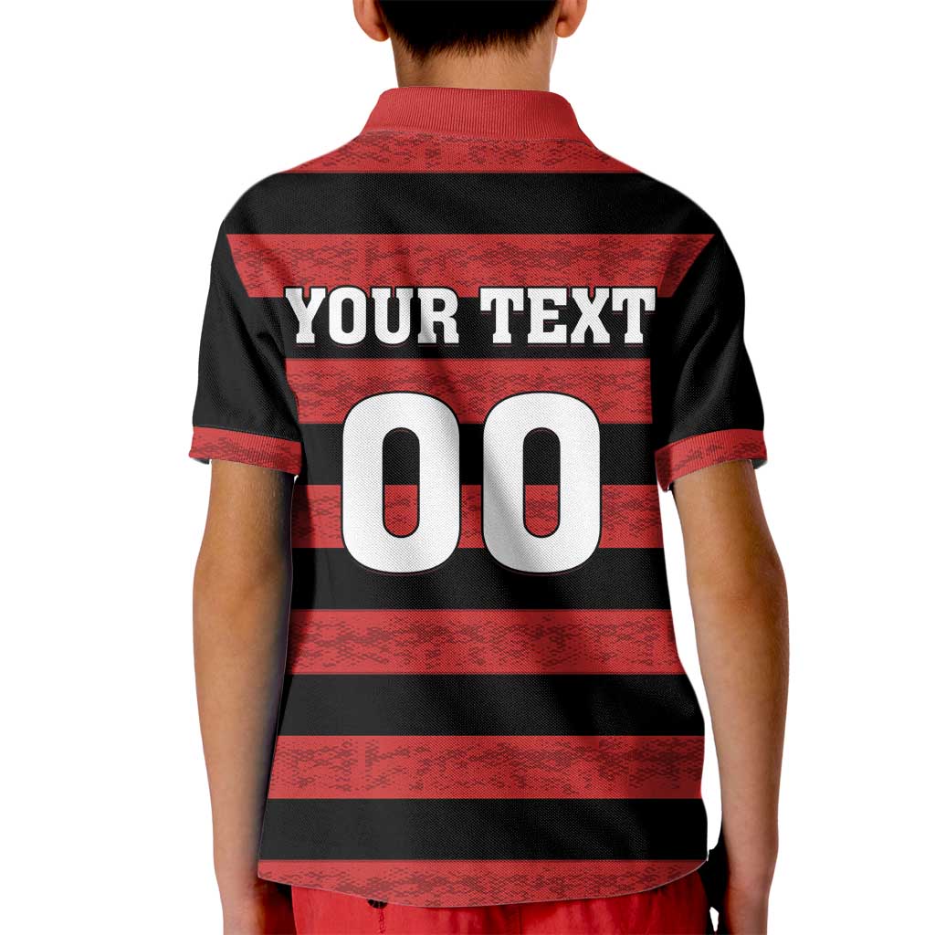 Custom Brazilian Football Big Mengo Kid Polo Shirt Rubro-Negro Go Glory