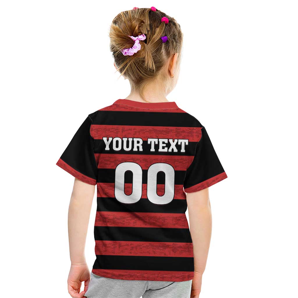 Custom Brazilian Football Big Mengo Kid T Shirt Rubro-Negro Go Glory